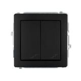 DECO Mechanizm łącznika podwójnego schodowego czarny mat