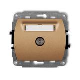 TREND Mechanizm gniazda antenowego pojedynczego TV złoty metalik