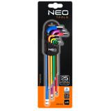 Klucze sześciokątne 1.5-10 mm, zestaw 9 szt.