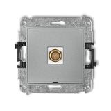 ICON Mechanizm gniazda antenowego pojedynczego typu F (SAT) pozłacany, bez pola opisowego srebrny me