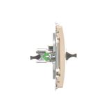 Simon Basic Gniazdo światłowodowe / optyczne pojedyncze SC/APC beż