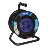 Przedłużacz bębnowy, 4 gniazda 2P+Z, kabel PVC H05VV-F 3x1,5mm2, długość 25m, stałe gniazda, termik,