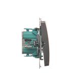 Simon Basic Łącznik schodowy 10A 250V szybkozłączka stal inox BMW6.01/21 KONTAKT