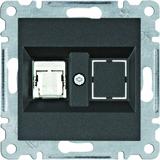 lumina Gniazdo komputerowe pojedyczne RJ45 kat.5e FTP, czarny WL2133 HAGER
