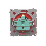 Simon Basic Gniazdo wtyczkowe z uziemieniem Schuko z przesłonami torów prądowych 16A 250V zaciski śrubowe czerwone BMGSZ1Z.01/22 KONTAKT