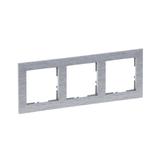 Suno Ramka Potrójna 3-Krotna Aluminium Szczotkowane 721563 LEGRAND