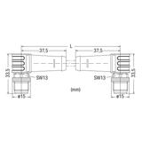 przewód ETHERNET wtyczka kątowa/wtyczka kątowa M12 2m WAGO