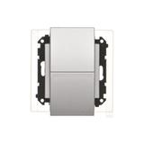 Simon 55 Gniazdo wtyczkowe podwójne do wersji IP44 z uszczelką szybkozłączka Klapka W kolorze pokrywy Aluminium mat TGZ2BMCZ.01/143 KONTAKT