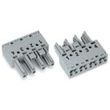 WINSTA gniazdo 4-torowe szare kodowanie B