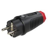 WTYCZKA PRZENOŚNA W PEŁNI GUMOWA UNI-SCHUKO 16A 2P+Z 230V IP54 CZARNA 0522-sr PCE