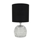 Lampka stołowa nocna ZEFIR E14 czarna glamour 04724 IDEUS