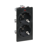 Simon Connect Gniazdo podwójne CIMA schuko 2x230V 16A szary grafit S1/14 KONTAKT