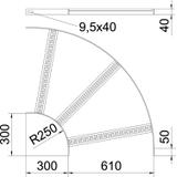 SLB 90 62 600ALU Łuk 90°