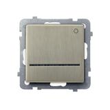 SONATA Łącznik zwierny  światło  z podświetleniem niebieskim - kolor nowe srebro