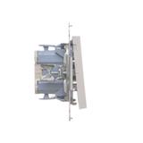 Simon 55 Przycisk zwierny /światło/ z podświetleniem LED szybkozłączka Jasnoszary mat