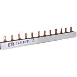 Szyna łączeniowa sztyftowa 3P 100A 16mm2 (12 mod.) IZS16/3F/12/V (0,32) 002921122 ETI