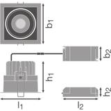 Oprawa SPOT SQUARE DARKLIGHT ADJUST 8W 3000K FL BK