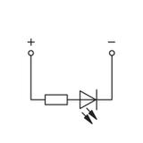 X-COM złączka bazowa 1-przewodowa/1-pinowa z LED szara