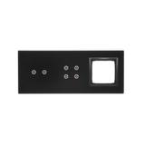 Simon 54 Touch Panel dotykowy S54 Touch 3 moduły 2 pola dotykowe poziome + 4 pola dotykowe + 1 otwór na osprzęt S54 zastygła lawa DSTR3240/73 KONTAKT