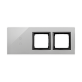 Simon 54 Touch Panel dotykowy S54 Touch 3 moduły 2 pola dotykowe pionowe + 2 otwory na osprzęty S54 burzowa chmura DSTR3300/72 KONTAKT