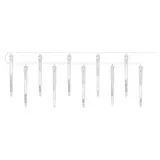 Dekoracje - 140 LED 10x sopel 29 cm 3,6 m, zimna biel, IP44