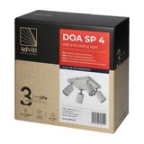 DOA SP 4, oprawa ścienno-sufitowa, GU10 max. 4x50W, IP20, biała, kwadrat