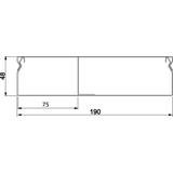 tehalit.UK Kanał do wylewki podłogowej 2-komorowy 190X48mm stal UK190482 HAGER