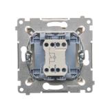 Simon 54 Przycisk pojedynczy zwierny z podświetleniem LED bez piktogramu 10A 250V szybkozłączka kremowy DP1L.01/41 KONTAKT