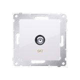 Simon 54 Gniazdo antenowe SAT pojedyncze Do instalacji indywidualnych biały