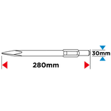 Szpicak HEX rowkowy samoostrzący 17 x 280 mm