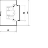 tehalit.BRS Podstawa 85x130mm stal biały