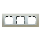 Simon 82 Nature Ramka 3-krotna Nature-szkło Srebrna / pierścień aluminium mat 82937-62 KONTAKT