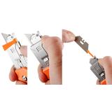 Nóż z ostrzem trapezowym ze skrobakiem