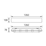 Oprawa pyłoszczelna do tub LED HERMAN FIT LED 2x36W 04178 IDEUS