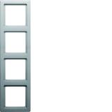 BERKER Q.1 Ramka poczwórna aluminium aksamit lakierowana 10146084 HAGER