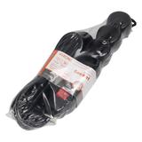 Przedłużacz 5-krotny 2P+Z, z wyłącznikiem, 5m H05VV-F 3x1,5mm2, Imax=16A, płaska wtyczka, czarny ES-7/B/5 ORNO