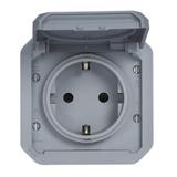 NOWE PLEXO - GN. SCHUKO 2P+Z ZACISKI ŚRUBOWE MECHANIZM 16A-250V SZARE 069571L LEGRAND