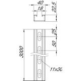 MS 22, SZYNY MONTAŻ.40-22 3000MM FT