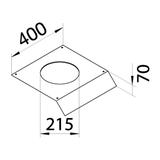 tehalit.AK Pokrywa kanału napodł R06 fi215 1-str skos dł. 400mm 400x70mm stal AKM400215R06 HAGER
