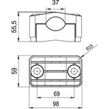 Uchwyt kabla siłowego KO40T taśma OPATÓWEK