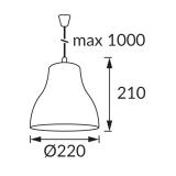 Wisząca oprawa oświetleniowa INKA WHITE 22