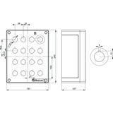 KASETA STEROWNICZA WIELOOTWOROWA PUSTA - 16 OTWORÓW