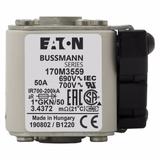 FUSE 50A 690V 1*GKN/50 AR UC Wkładka szybka 50A AC 690V rozmiar 1 45x59x51 mm aR IE 170M3559 EATON
