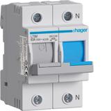 Modułowy rozłącznik bezpiecznikowy poziomy D02 1P+N 63A 400VAC 110/220VDC L75M HAGER