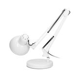 DEON, lampa biurkowa, 60W, E27, wysoka, stal, biała DL-2/W ORNO