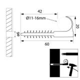 Uchwyt USMH-16 (100szt) 15.2 46068 OPATÓWEK