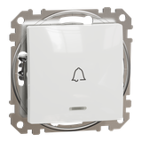 Sedna Design & Elements, przycisk dzwonek z podświetleniem, biały