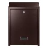 Skrzynka na listy przelotowa FIJI, z zamkiem bębenkowym, kolor brązowy