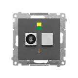 Simon 55 Gniazdo ekwipotencjalne pojedyncze Grafitowy mat