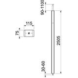 ISS70110STKRW, Kolumna zasilająca, stalowa